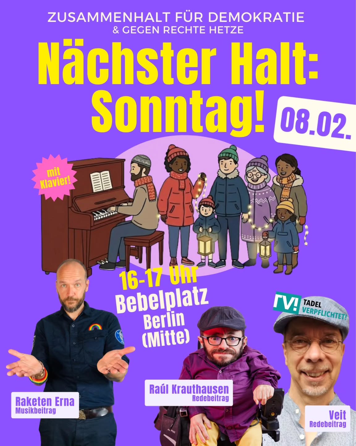 Nächster Halt: Sonntag! Für demokratischen Zusammenhalt und eine lebenswerte Zukunft für alle (Berlin)